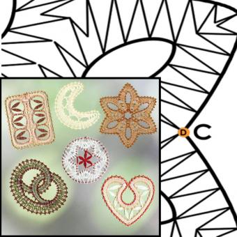 Klöppelbrief In der Weihnachtsbäckerei 