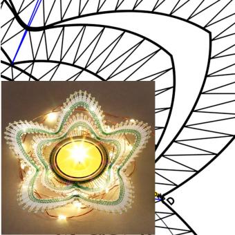 Klöppelbrief "Christrose" für Teelichthalter 