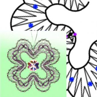 Bastelset Anhänger "Funkel-Klee" 