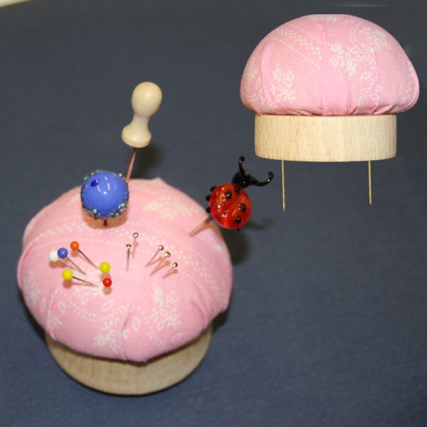 Pincushion with fabric 