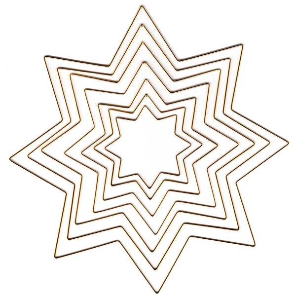 Metal Frame Star, gold-plated 