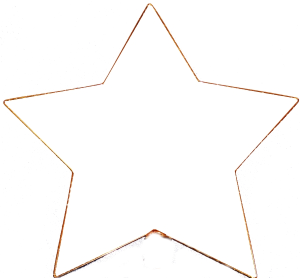 Metal Frame Star 5-pointed, gold-plated 