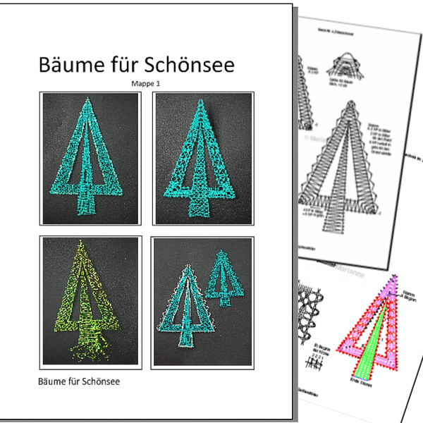 Klöppelbriefe - Bäume für Schönsee 