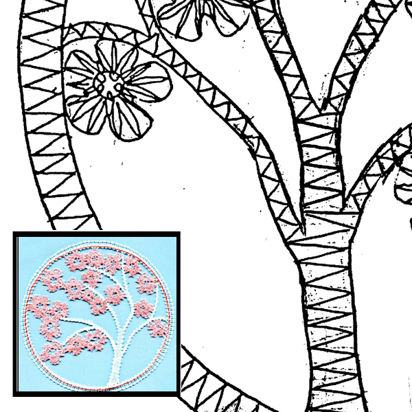 Pattern Almond Tree (Ø: 19 cm) 