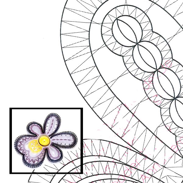 Pattern Flower "Viola" for tea light holder 