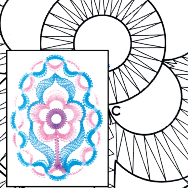 Pattern Easter egg Anemone 