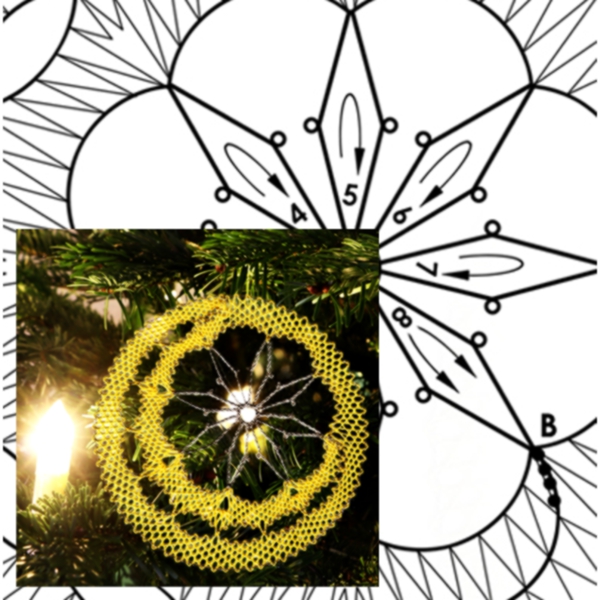 Lace pattern moon star "Nostaglia" 