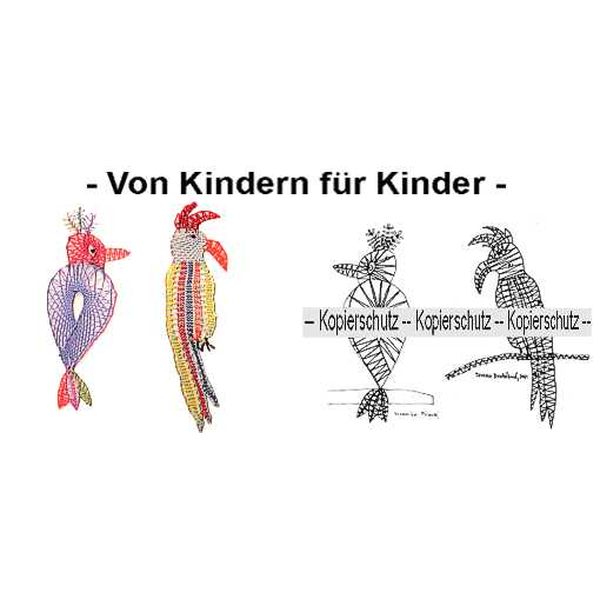 Klöppelbrief Vogel & Papagei 