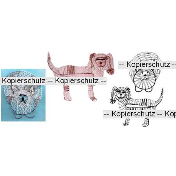 Klöppelbrief Hund & Katze 