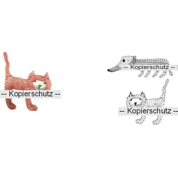 Klöppelbrief Hund & Katze 