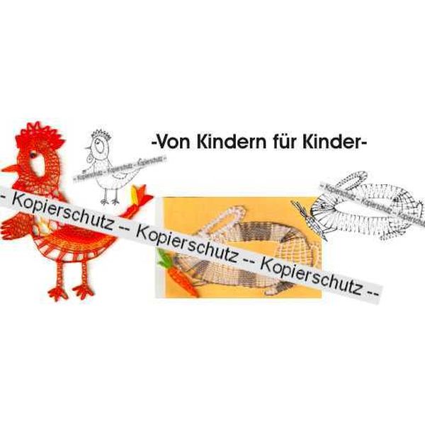 Klöppelbrief Huhn & Hase 