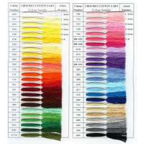 Venus Crochet Cotton Yarn - NEW Color-Card 