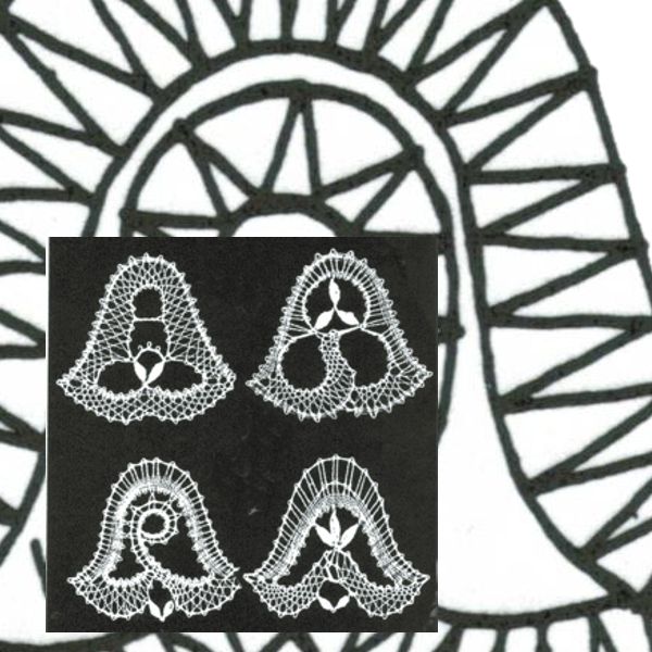 Klöppelbriefe Baumschmuck - Glöckchen 