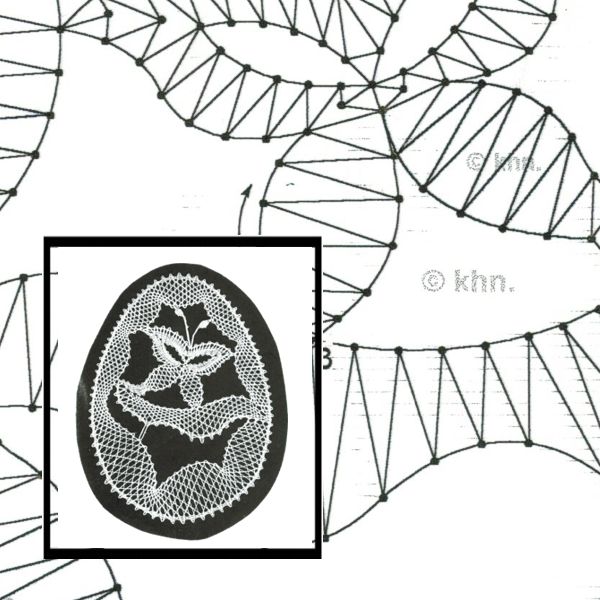 Pattern egg with butterfly 