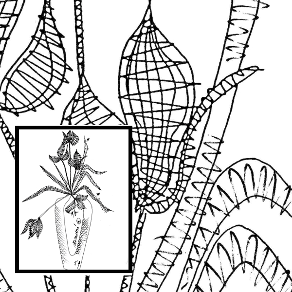 Klöppelbrief Orchideen 