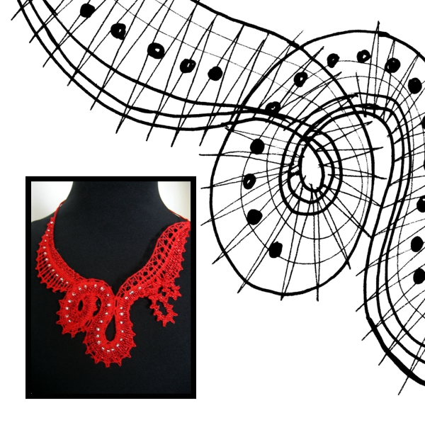 Pattern necklace wave 