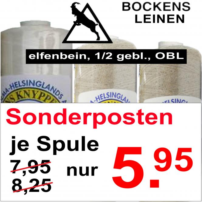 BOCKENS Linen - 1/2 bleached, obl, ivory 