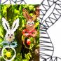 Pattern Easter Bunny Pendant 