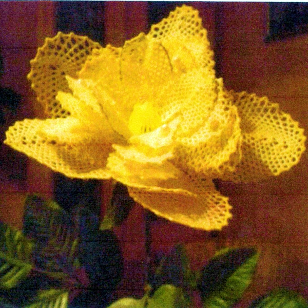 Klöppelbrief - Geklöppelte Blumen - Rose